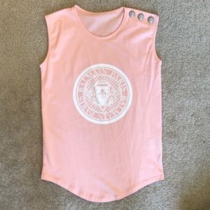 AUTHENTIC Balmain Pink short sleeve tee
